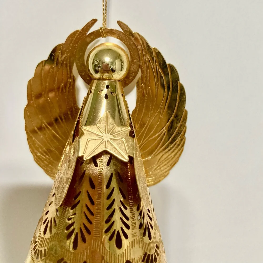 Hallmark Keepsake 1988 Miniature Ornament “Heavenly Glow” Etch Brass 3